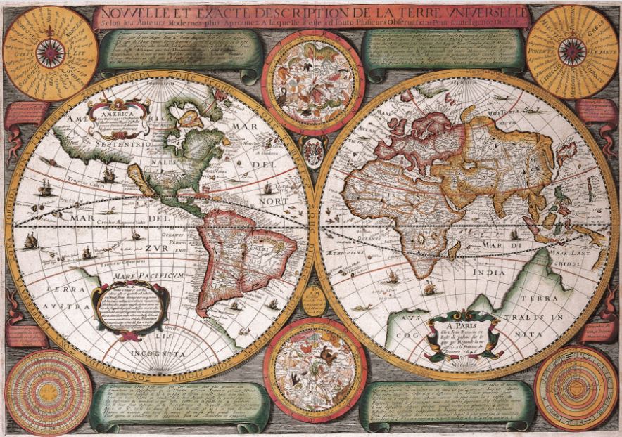 карта мира 17 века — Портулан