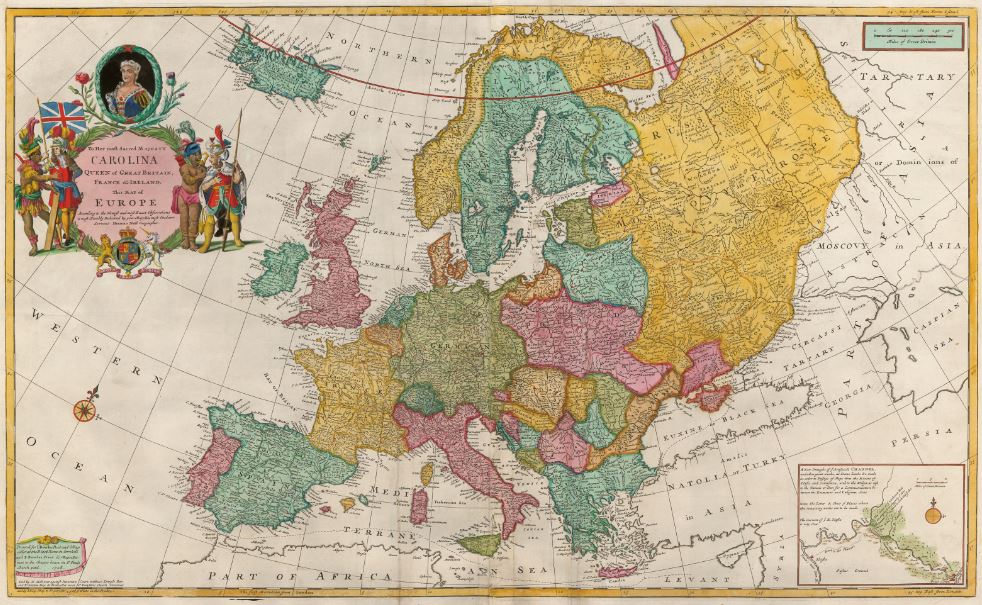 Европа в 18 веке — Портулан