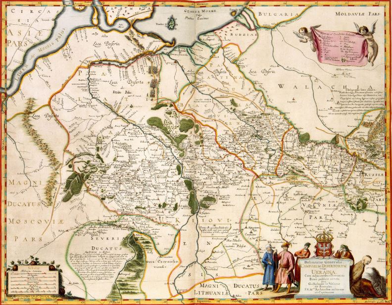 Карта Украины Гийома де Боплана, 1648 год — Портулан