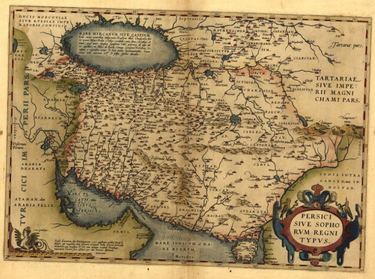 Старинная карта Персии XVI века — Портулан