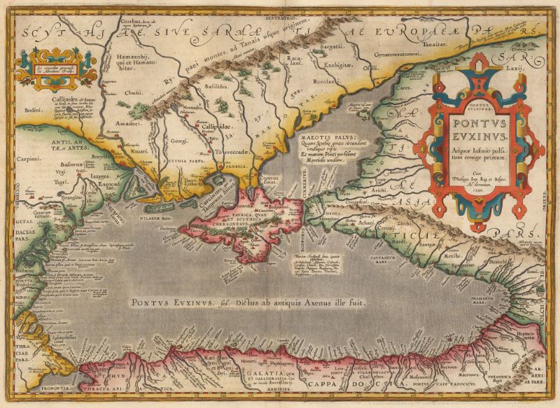 античная карта Черного моря — Портулан