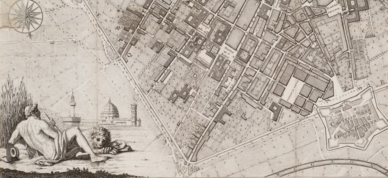 Старинная карта Флоренции, 1847 год — Портулан